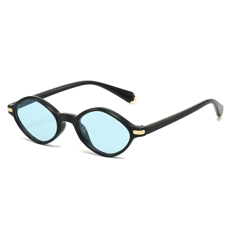 SO&EI Retro Polígono Olho de Gato Óculos de Sol Mulheres Marca de Moda Designer Tons UV400 Homens Rebites Óculos de Sol