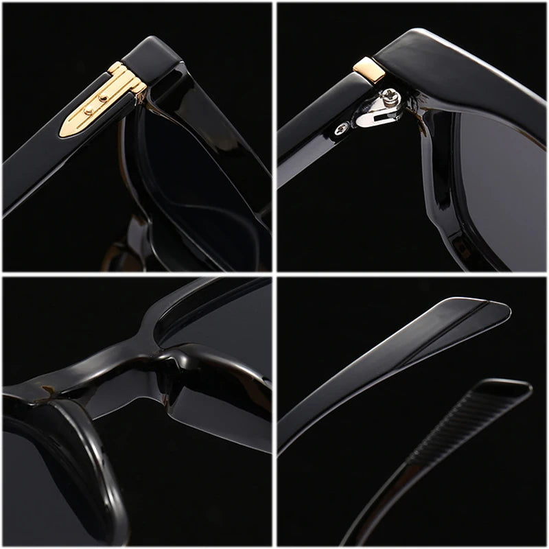 SO & EI-Retro Clássico Quadrado Óculos De Sol para Homens e Mulheres, Rebites Gradiente Óculos De Sol, Trending Shades, UV400