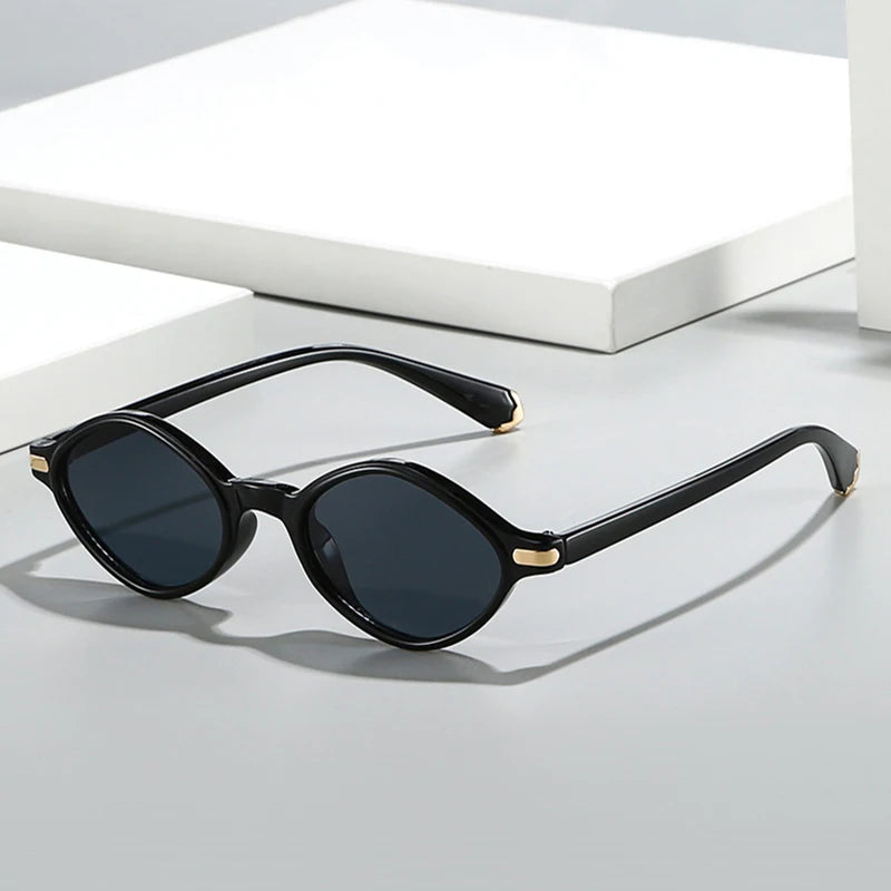 SO&EI Retro Polígono Olho de Gato Óculos de Sol Mulheres Marca de Moda Designer Tons UV400 Homens Rebites Óculos de Sol