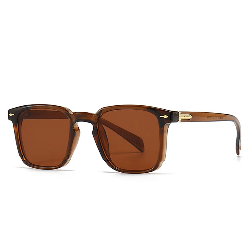 SO & EI-Retro Clássico Quadrado Óculos De Sol para Homens e Mulheres, Rebites Gradiente Óculos De Sol, Trending Shades, UV400