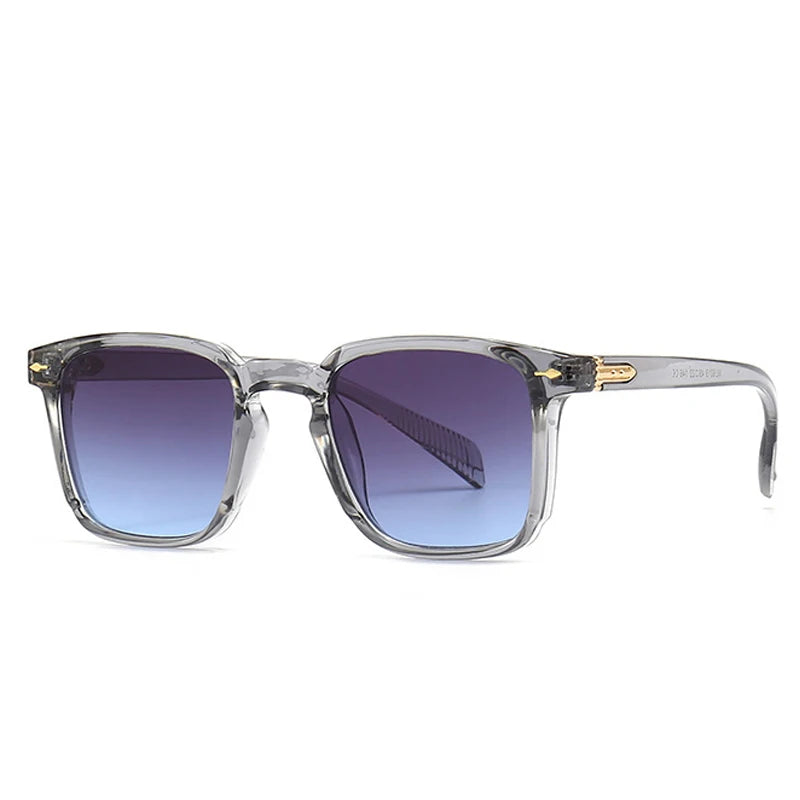SO & EI-Retro Clássico Quadrado Óculos De Sol para Homens e Mulheres, Rebites Gradiente Óculos De Sol, Trending Shades, UV400