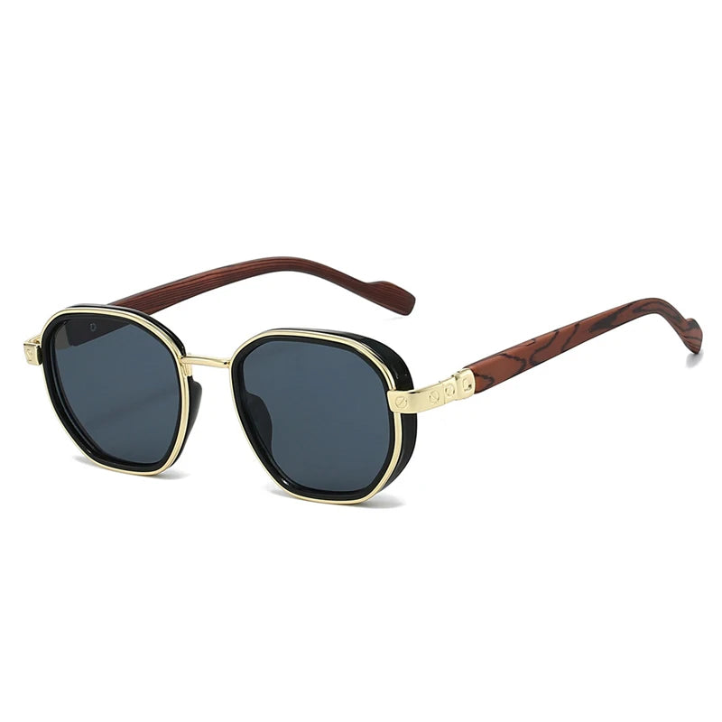 SO&EI Moda Óculos de Sol Quadrados Mulheres Shades UV400 Retro Metal Tendências Gradiente Homens Óculos de Sol