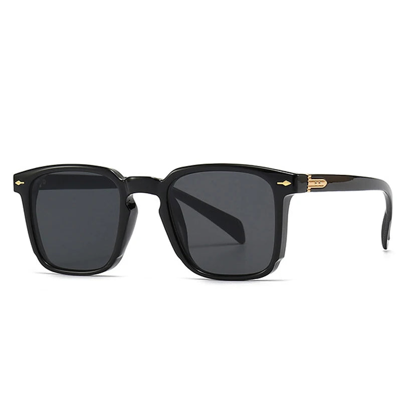 SO & EI-Retro Clássico Quadrado Óculos De Sol para Homens e Mulheres, Rebites Gradiente Óculos De Sol, Trending Shades, UV400